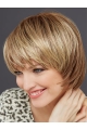 Chin Length 10" Monofilament Blonde Straight White Bob Wig