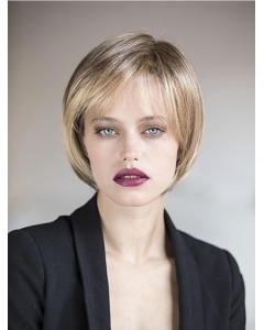 Monofilament Blonde Bobs 10" Medium Length Hairstyles