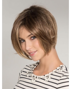 Blonde Synthetic Bobs Straight Chin Length Glueless Lace Front Wigs