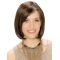 Suitable 10" Chin Length Straight Brown Bob Wigs
