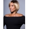 Fabulous Chin Length Straight Blonde Bobs African American Wigs
