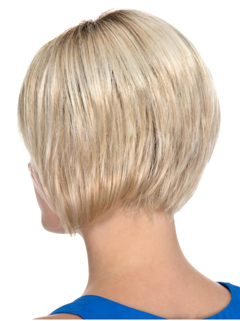 Blonde Bobs Straight Capless 8" Synthetic Hair