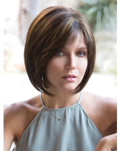Straight Chin Length 10" Monofilament Bob Most Natural Looking Synthetic Wig