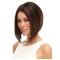 Chin Length Brown Without Bangs Synthetic Wigs
