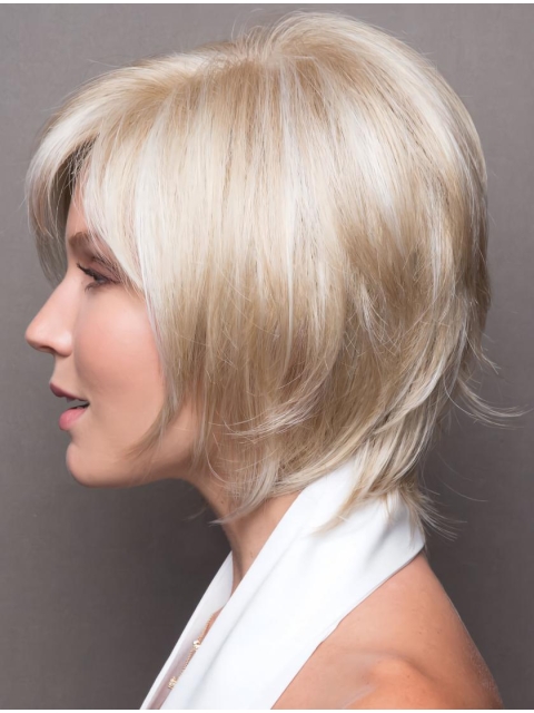 Blonde 10" Monofilament Synthetic Bob Style Wig