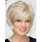 10" Chin Length Platinum Blonde Straight Top Bob Wigs