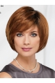 10" Chin Length Auburn Straight Comfortable Bob Wigs