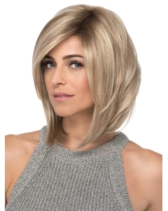 Blonde Lace Front 12" With Bangs Fashionable Synthetic Wigs