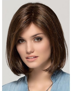 Remy Human Hair Monofilament Brown 11" Bob Wig