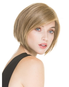 10" Straight Stylish Blonde Chin Length Human Hair Wigs