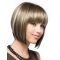 Traditiona Brown Straight Chin Length Synthetic Wigs