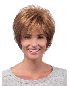 Layered Auburn Capless Synthetic Short Wigs