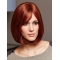 Discount Auburn Straight Chin Length Human Hair Wigs