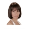 Ideal Brown Straight Chin Length Human Hair Wigs