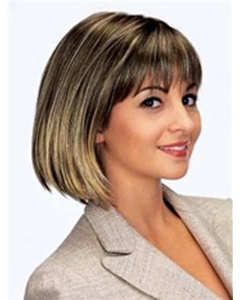 Radiant Monofilament Straight Chin Length Bob Wigs