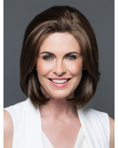 Fabulous Chin Length Straight Brown Nice Bobs Wigs