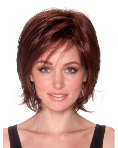 Durable Auburn Straight Chin Length Bob Wigs