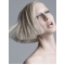 Young Fashion Platinum Blonde Chin Length Bobs Straight Wigs