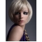 Young Fashion Chin Length Bobs Straight Style Platinum Blonde Wigs