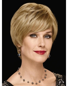 Perfect Chin Length Straight Blonde With Bangs New Design Wigs