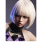 Young Fashion Classic Bobs Platinum Blonde Chin Length Capless Wigs
