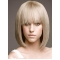 Young Fashion Shoulders Bob Hairstyle Platinum Blonde Straight Full Lace Human Wigs
