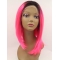 Synthetic Lace Front 13" Straight Red Without Bangs Chin Length Wigs