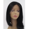 Synthetic Lace Front 13" Straight Black Without Bangs Chin Length Wigs
