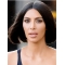 10" Synthetic Black Straight Kim Kardashian Wigs