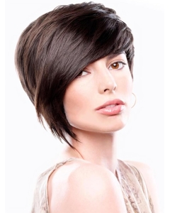 High Quality Brown Straight Chin Length Wigs For Cancer