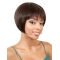 High Quality Remy Human Hair Auburn Straight Medium Wigs