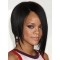Unique Black Straight Chin Length Rihanna Wigs