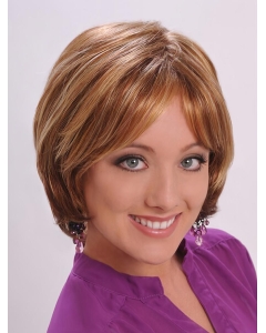 Perfect Auburn Straight Chin Length Synthetic Wigs