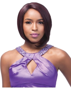 Fashionable Auburn Straight Chin Length African American Wigs