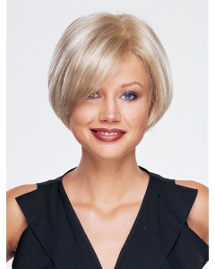 Sassy Blonde Monofilament Chin Length Synthetic Wigs