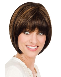 Flexibility Monofilament Straight Chin Length Lace Wigs