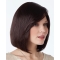 Comfortable Auburn Straight Chin Length Human Hair Wigs