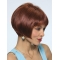 Refined Red Straight Chin Length Bob Wigs