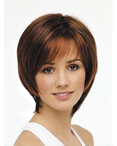 Monofilament Fabulous Straight Synthetic Medium Wigs