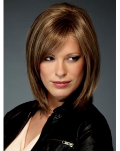 Online Brown Straight Chin Length Bob Wigs