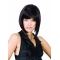 Suitable Black Straight Chin Length Bob Wigs