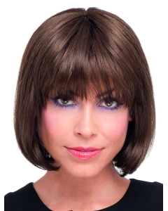 No-fuss Auburn Straight Chin Length Lace Wigs