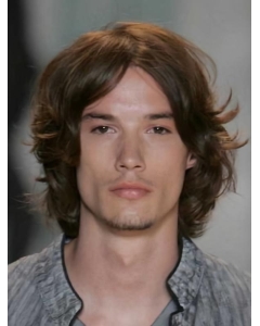 Auburn Lace Front Chin Length Men Wigs