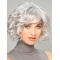 10" Chin Length Curly Capless Platinum Blonde Great Bob Wigs