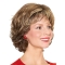 Curly With Bangs Monofilament 12" Blonde Synthetic Wigs For Women