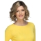 Blonde Stylish Curly Chin Length Synthetic Bob Wigs