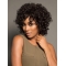 Comfortable 10" Curly Chin Length With Bangs African American Wigs