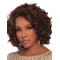 Impressive Auburn Curly Chin Length Wigs