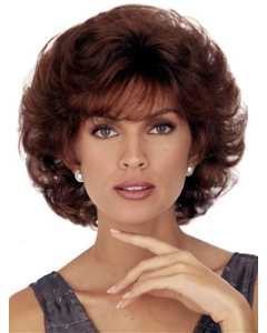 Modern Auburn Curly Chin Length Classic Wigs