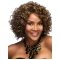 Brown Curly Synthetic Preferential Medium Wigs